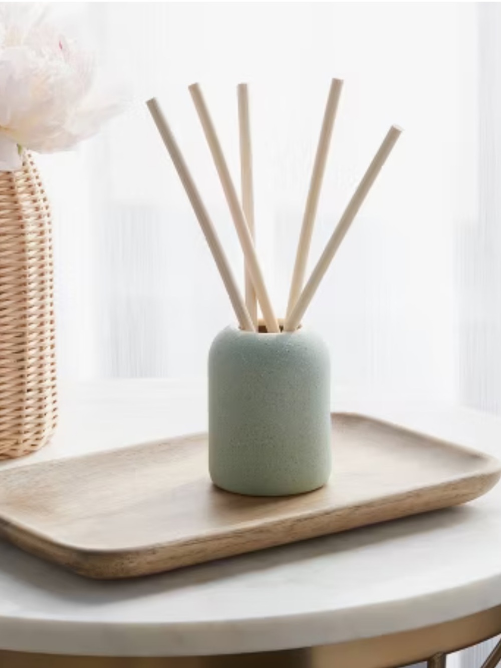 NWT Threshold 100ml Matte Textured Ceramic Dune Grass Diffuser Green